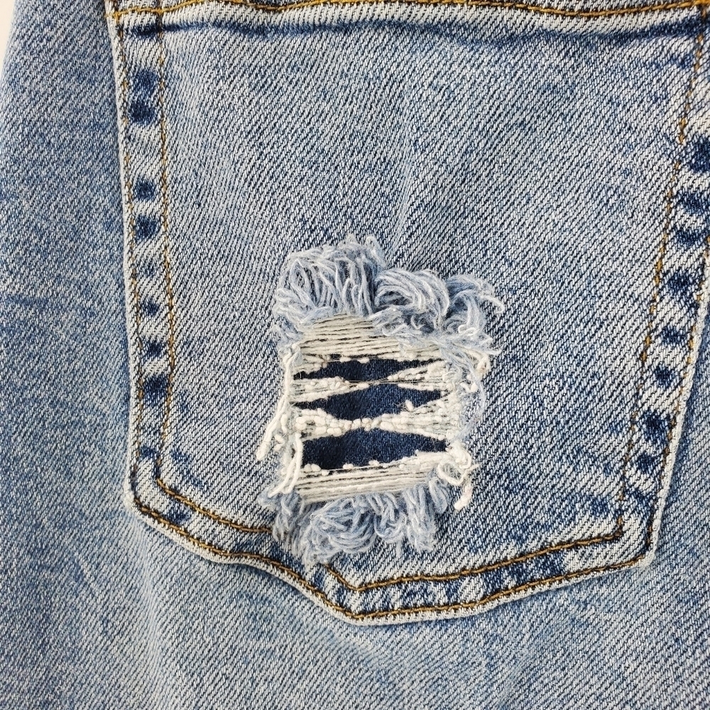 Forever 21 high waist button fly cotton distressed jeans 30 - Picture 11 of 16